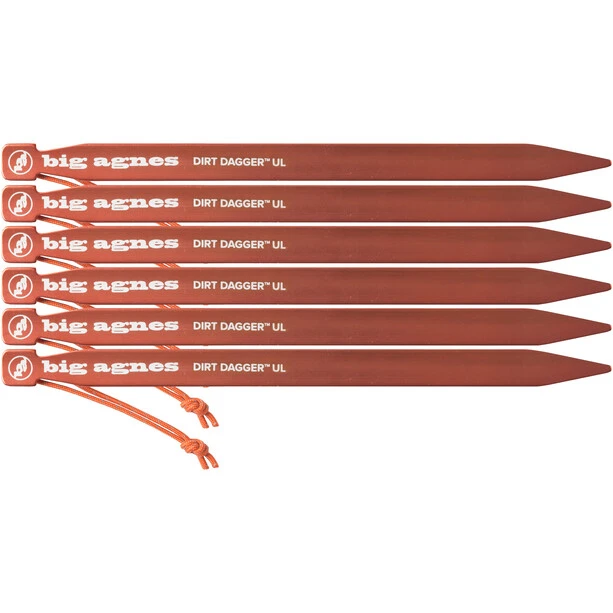 Big Agnes Dirt Dagger UL Piquets De Tente 10" Paquet De 30, Orange 5 Big Agnes Dirt Dagger UL Piquets De Tente 10" Paquet De 30, Orange – Image 3
