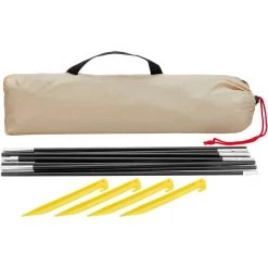 CAMPZ FG UV 50+ Abri Soleil Trapèze, Beige/gris -Zempire Boutique campz fg uv 50 sun shelter trapezium sesame dark dull grey 6