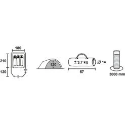 CAMPZ Lakeland 3P Tente, Beige 13 CAMPZ Lakeland 3P Tente, Beige -Zempire Boutique campz lakeland 3p tent beige 6