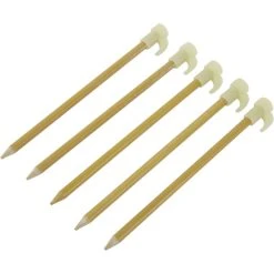 CAMPZ Sardines De Tente 20cm Phosphorescent TĂŞte En Plastique, Jaune