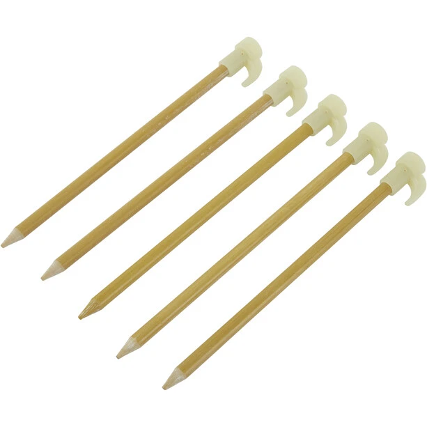 CAMPZ Sardines De Tente 20cm Phosphorescent Tête En Plastique, Jaune 3 CAMPZ Sardines De Tente 20cm Phosphorescent Tête En Plastique, Jaune