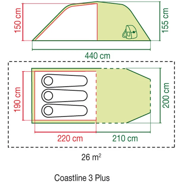 Coleman Coastline 3 Plus Tente 4 Coleman Coastline 3 Plus Tente – Image 2