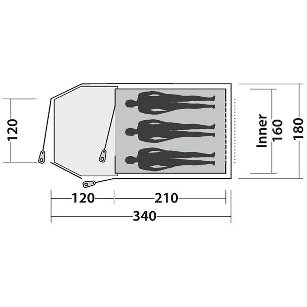 Easy Camp Blazar 300 Tente, Vert/olive 4 Easy Camp Blazar 300 Tente, Vert/olive – Image 2