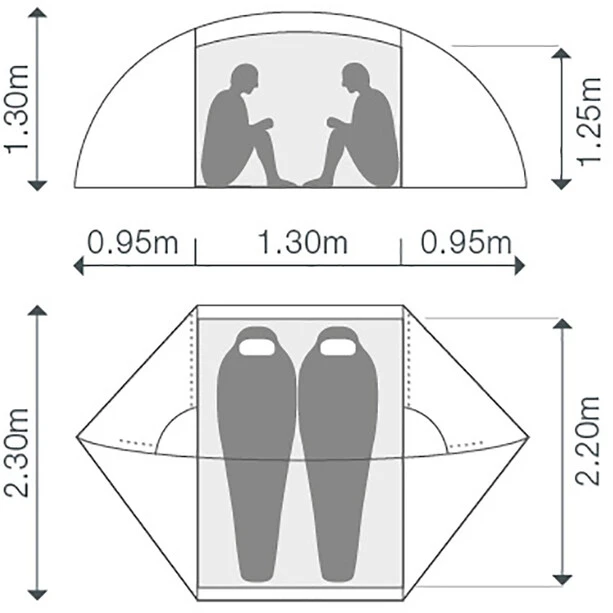 Exped Orion II Footprint, Noir 4 Exped Orion II Footprint, Noir – Image 2