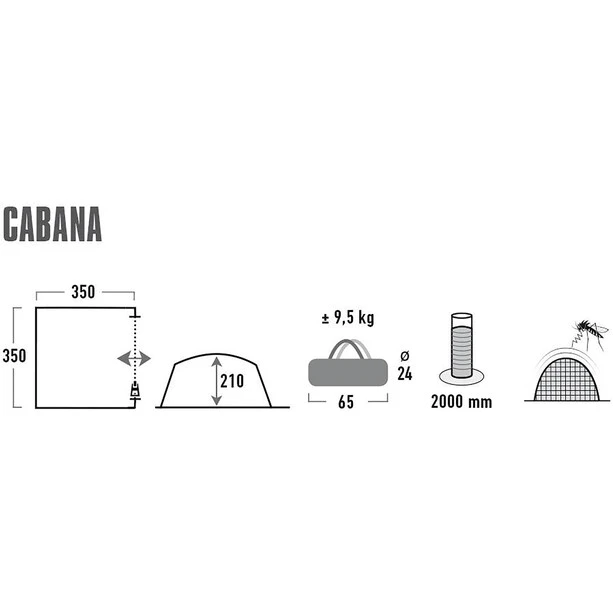 High Peak Cabana Pavillon, Gris 4 High Peak Cabana Pavillon, Gris – Image 2