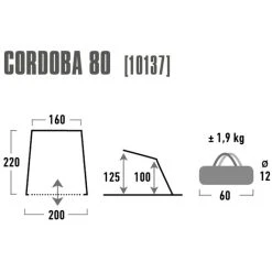 High Peak Cordoba 80 Tente De Plage, Gris 7 High Peak Cordoba 80 Tente De Plage, Gris -Zempire Boutique high peak cordoba 80 beach shelter aluminium dark grey 3
