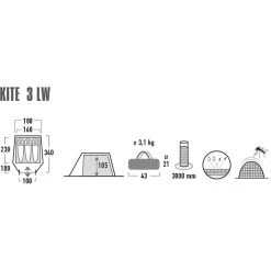 High Peak Kite 3 LW Tente, Olive 9 High Peak Kite 3 LW Tente, Olive -Zempire Boutique high peak kite 3 lw tent pesto red 4