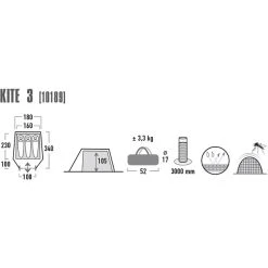 High Peak Kite 3 Tente, Olive 7 High Peak Kite 3 Tente, Olive -Zempire Boutique high peak kite 3 tent pesto red 3