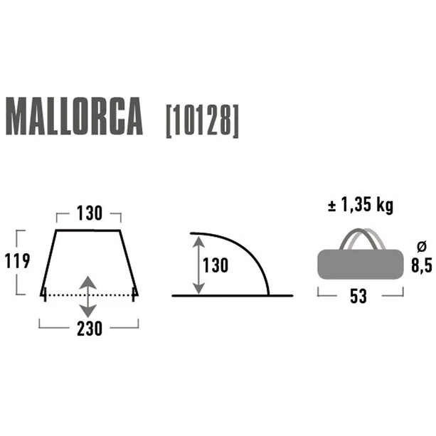 High Peak Mallorca Tente De Plage, Gris/bleu 5 High Peak Mallorca Tente De Plage, Gris/bleu – Image 3