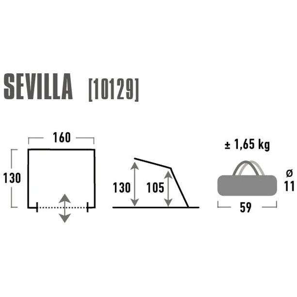 High Peak Sevilla Tente De Plage, Gris/bleu 5 High Peak Sevilla Tente De Plage, Gris/bleu – Image 3