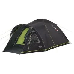 High Peak Talos 4 Tente, Noir/vert