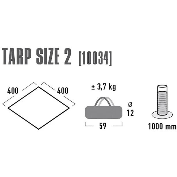 High Peak Tarp 2, Gris 5 High Peak Tarp 2, Gris – Image 3