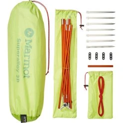 Marmot Superalloy 3P Tent, Vert -Zempire Boutique marmot superalloy 3p tent green glow 6