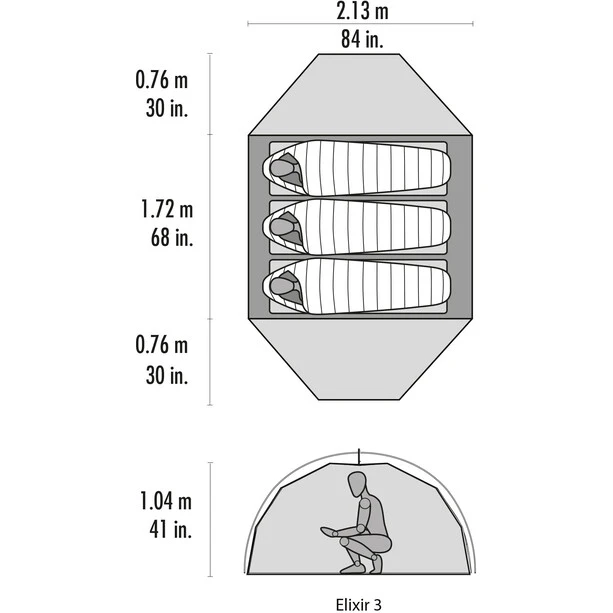 MSR Elixir 3 V2 Tente, Olive 6 MSR Elixir 3 V2 Tente, Olive – Image 4
