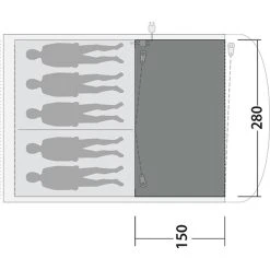 Outwell Ashwood 5 Flat Wooven Carpet, Gris 7 Outwell Ashwood 5 Flat Wooven Carpet, Gris -Zempire Boutique outwell avondale 6pa flat wooven carpet black grey 3