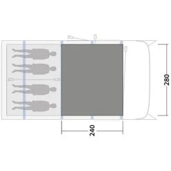 Outwell Avondale 4PA Flat Wooven Carpet, Gris 7 Outwell Avondale 4PA Flat Wooven Carpet, Gris -Zempire Boutique outwell beachcrest flat wooven carpet black grey 3