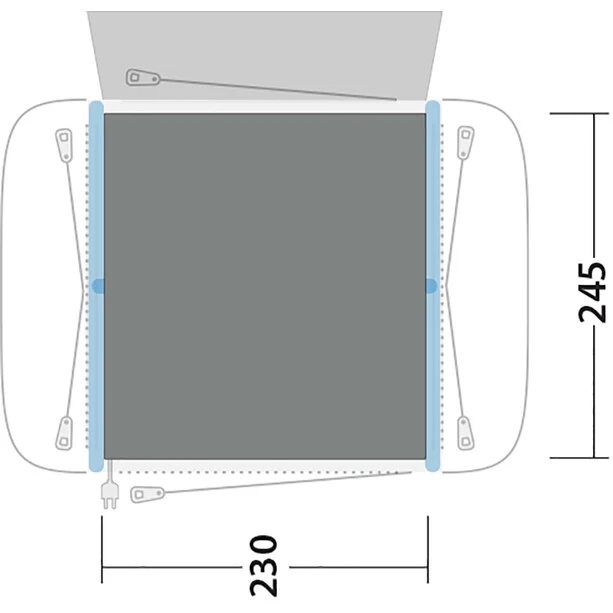 Outwell Crossville 250SA Flat Woven Carpet, Gris 5 Outwell Crossville 250SA Flat Woven Carpet, Gris – Image 3