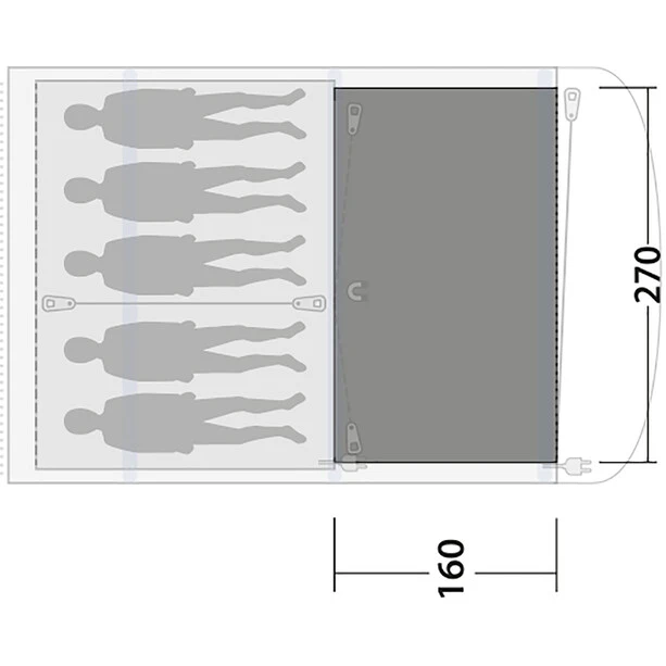 Outwell Elmdale 5PA Flat Woven Carpet, Gris 5 Outwell Elmdale 5PA Flat Woven Carpet, Gris – Image 3