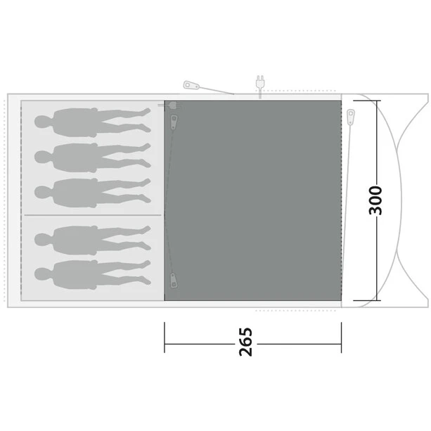 Outwell Greenwood 5 Flat Woven Carpet, Gris/noir 4 Outwell Greenwood 5 Flat Woven Carpet, Gris/noir – Image 2