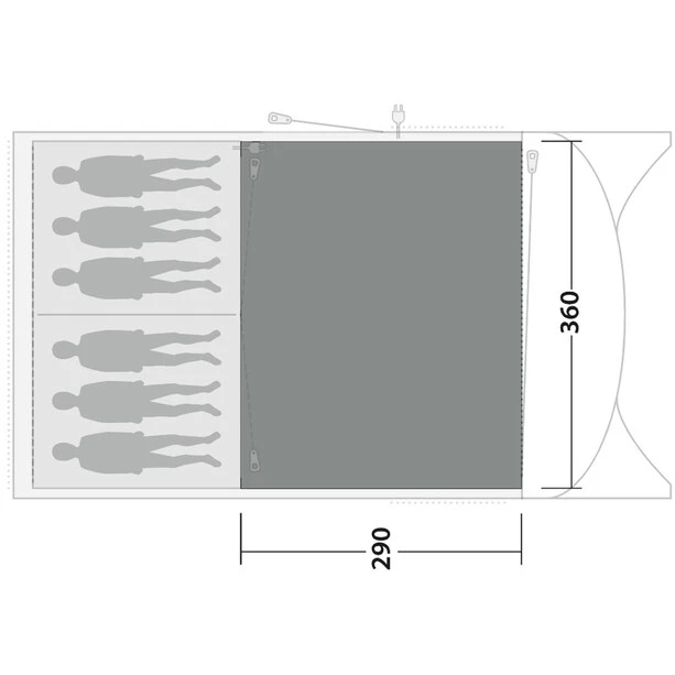 Outwell Greenwood 6 Flat Woven Carpet, Gris/noir 4 Outwell Greenwood 6 Flat Woven Carpet, Gris/noir – Image 2