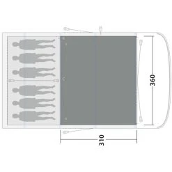 Outwell Hayward Lake 6ATC Flat Woven Carpet, Gris/noir 7 Outwell Hayward Lake 6ATC Flat Woven Carpet, Gris/noir -Zempire Boutique outwell hayward lake 6atc flat woven carpet 3