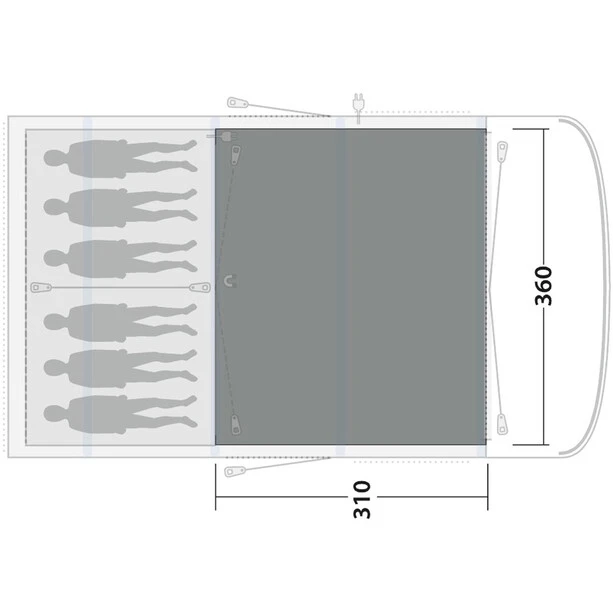 Outwell Hayward Lake 6ATC Flat Woven Carpet, Gris/noir 5 Outwell Hayward Lake 6ATC Flat Woven Carpet, Gris/noir – Image 3