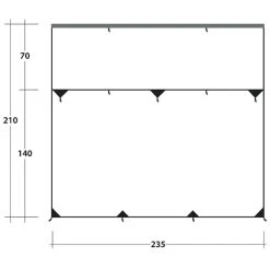 Outwell Hillcrest Tarp, Gris/marron -Zempire Boutique outwell hillcrest tarp 6