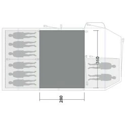 Outwell Knightdale 8PA Tapis Tissé Plat, Gris/noir 7 Outwell Knightdale 8PA Tapis Tissé Plat, Gris/noir -Zempire Boutique outwell knightdale 8pa flat woven carpet 3