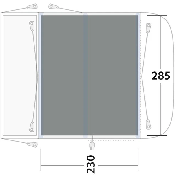 Outwell Newburg 240 Tapis Tissé Plat, Gris/noir 4 Outwell Newburg 240 Tapis Tissé Plat, Gris/noir – Image 2
