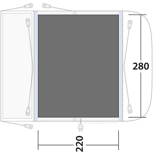 Outwell Newburg 240 Bâche De Sol, Gris 4 Outwell Newburg 240 Bâche De Sol, Gris – Image 2
