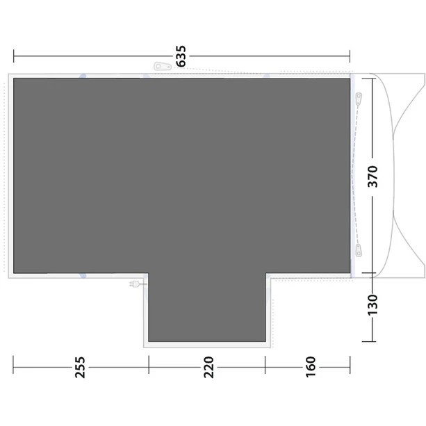 Outwell Pinedale 6PA Bâche De Sol, Gris 4 Outwell Pinedale 6PA Bâche De Sol, Gris – Image 2