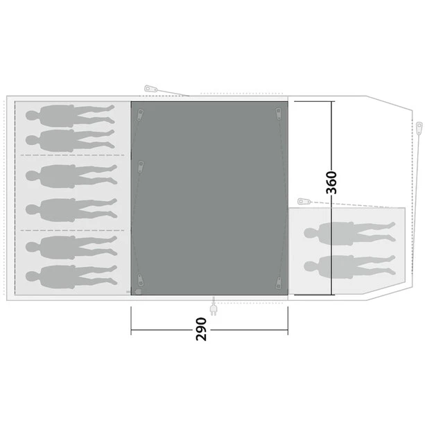 Outwell Winwood 8 Flat Woven Carpet, Gris 5 Outwell Winwood 8 Flat Woven Carpet, Gris – Image 3