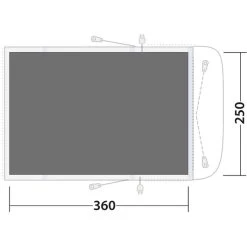 Outwell Wolfburg 380 Bâche De Sol, Gris 5 Outwell Wolfburg 380 Bâche De Sol, Gris -Zempire Boutique outwell wolfburg 380 footprint 2