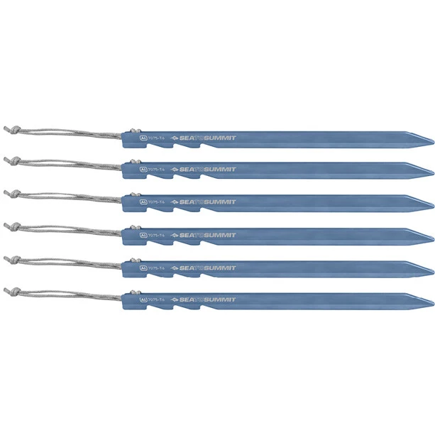 Sea To Summit Ground Control Light Piquets De Tente 6 Packs, Bleu 3 Sea To Summit Ground Control Light Piquets De Tente 6 Packs, Bleu