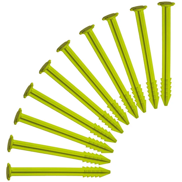 SwissPiranha GS150 Piquets De Tente 10 Pièces Avec Sac Säckli, Vert 3 SwissPiranha GS150 Piquets De Tente 10 Pièces Avec Sac Säckli, Vert