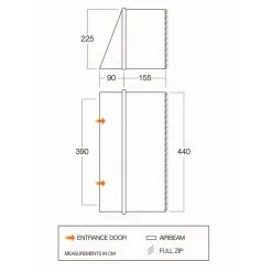 Vango SentEx Tahiti/Anantara/Ventanas Zipped Front Awning, Gris 5 Vango SentEx Tahiti/Anantara/Ventanas Zipped Front Awning, Gris -Zempire Boutique vango sentex tahiti anantara ventanas zipped front awning cloud grey 2