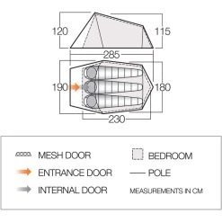 Vango Soul 300 Tente, Vert 13 Vango Soul 300 Tente, Vert -Zempire Boutique vango soul 300 tent treetops 6