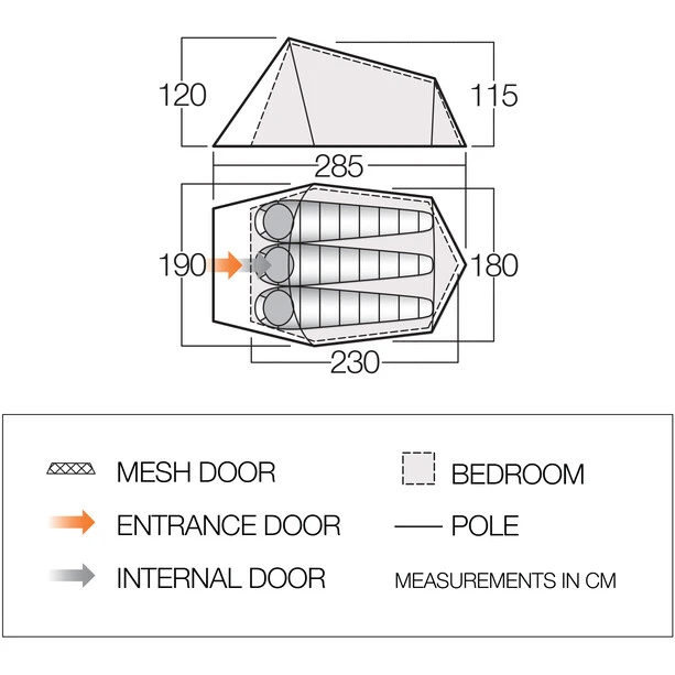 Vango Soul 300 Tente, Vert 8 Vango Soul 300 Tente, Vert – Image 6