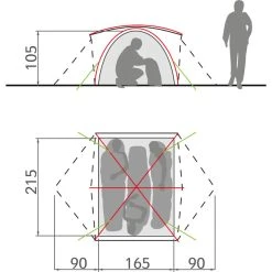VAUDE Campo 3P Tente, Vert 9 VAUDE Campo 3P Tente, Vert -Zempire Boutique vaude campo 3p taelt chute green 4
