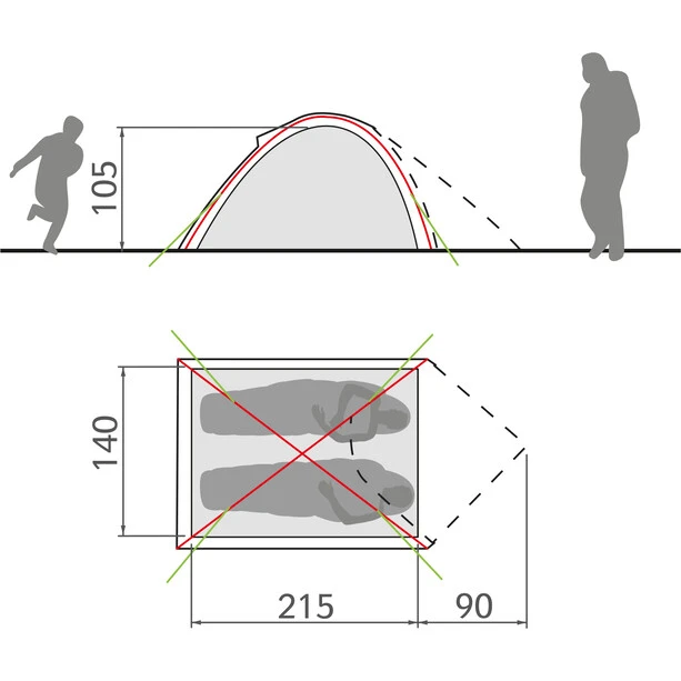 VAUDE Campo Compact 2P Tente, Vert 5 VAUDE Campo Compact 2P Tente, Vert – Image 3