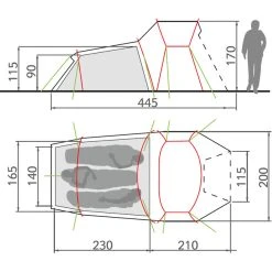 VAUDE Chapel L XT 3P Tente, Vert 11 VAUDE Chapel L XT 3P Tente, Vert -Zempire Boutique vaude chapel l xt 3p taelt groen 5